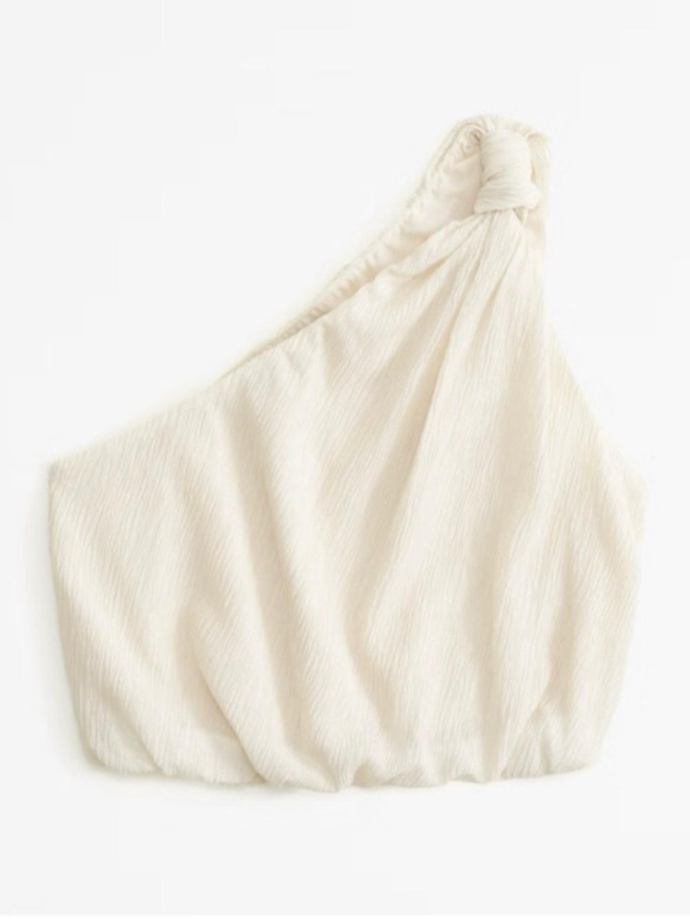 A&F Women’s One-Shoulder Cropped Halter Top - Off White and Rust/ Brown Options - Picture 2 of 2